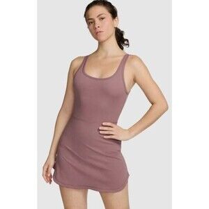 Nike One Dri-FIT Golf Dress XS Smokey Mauve | Built-In Yoga Shorts |